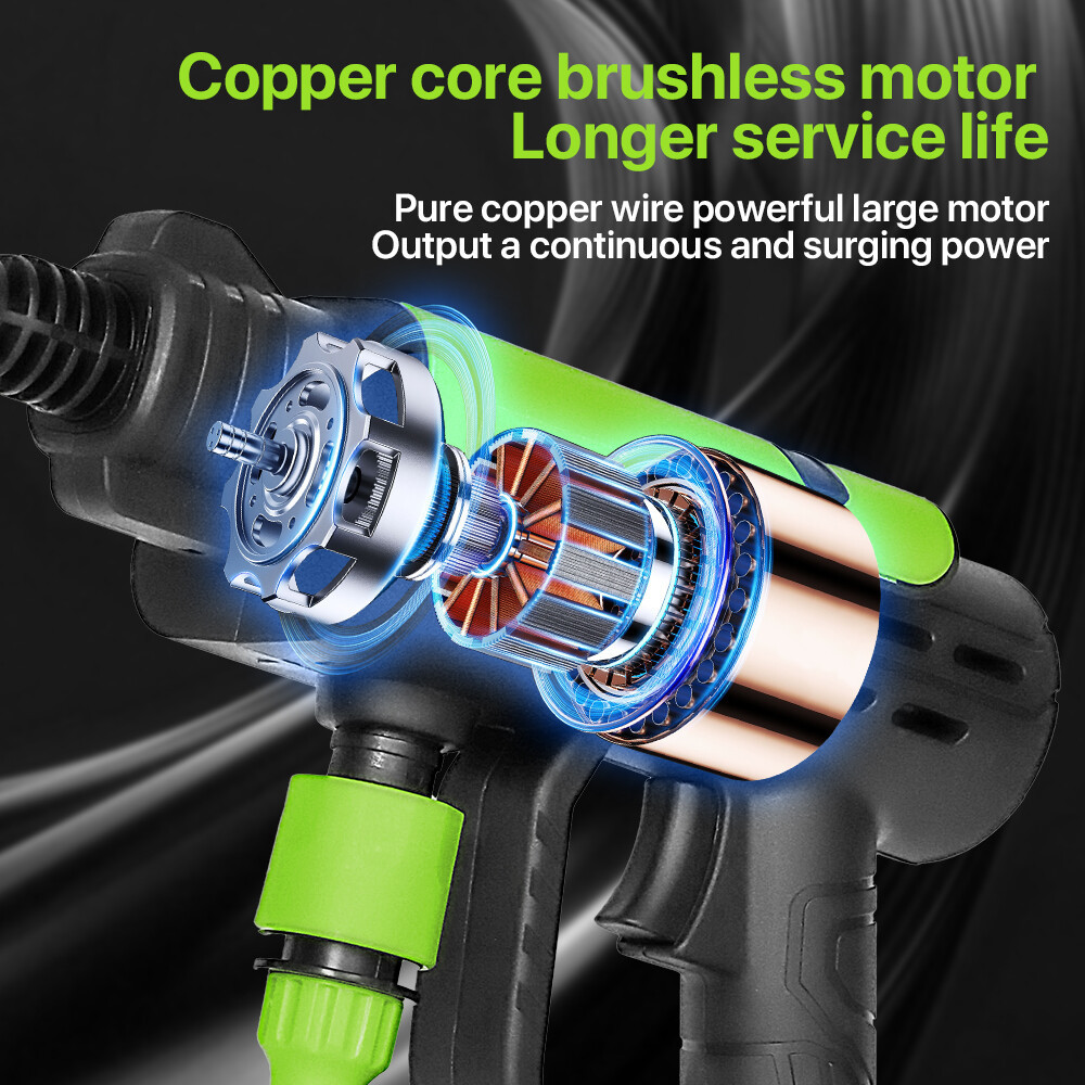 Cordless Car Pressure Washer Water High Power Jet Wash Cleaner Portable 2Battery - Image 7