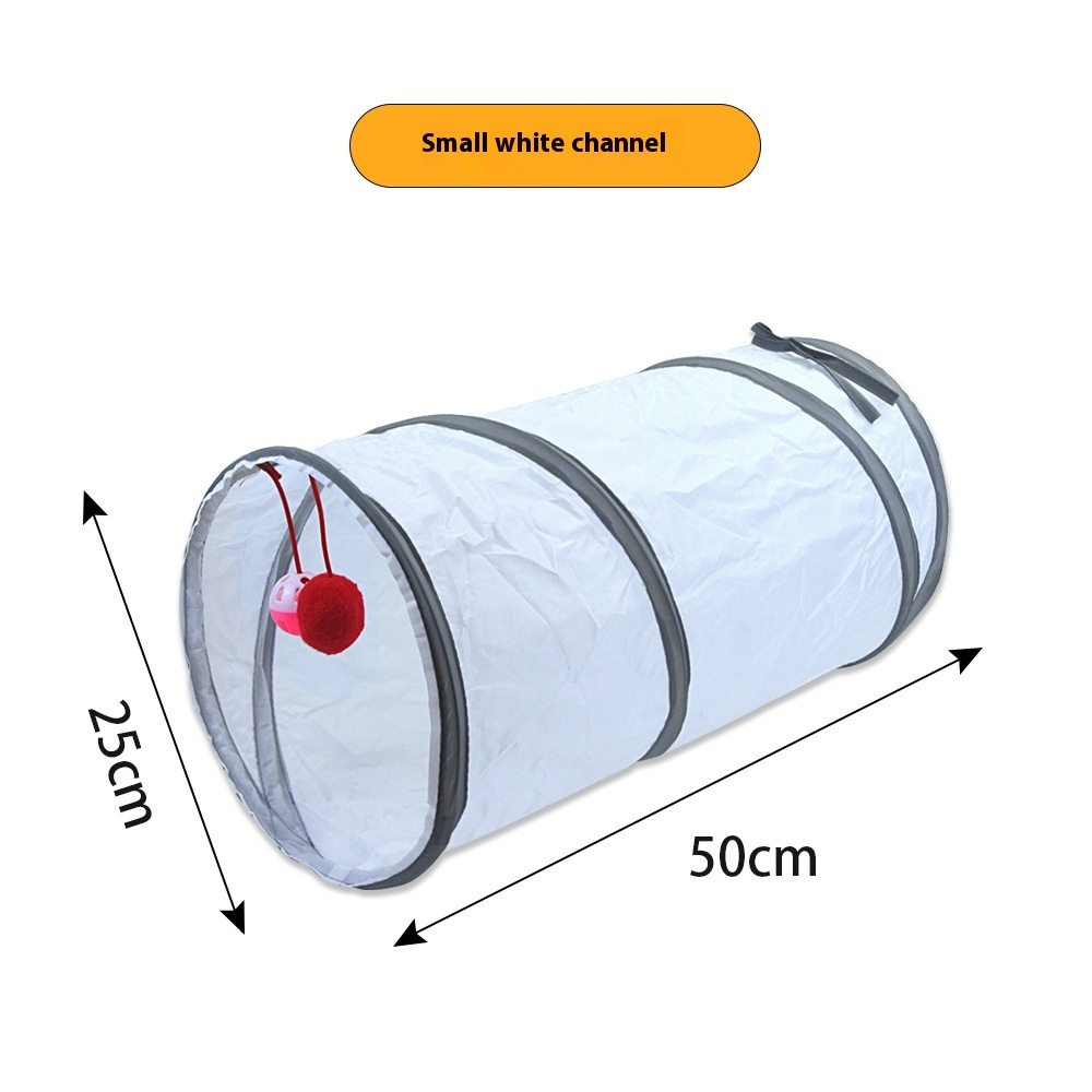 White Cat Tunnel Rolling Dragon Pet Toy Supplies - Image 5