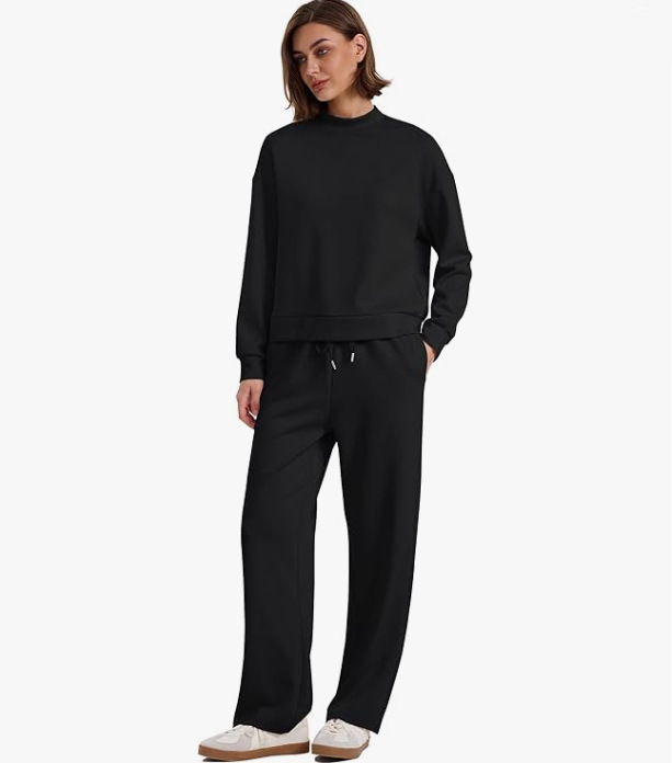 Women's Long-sleeved Sweater And Wide-leg Pants Two-piece Suit - Image 6