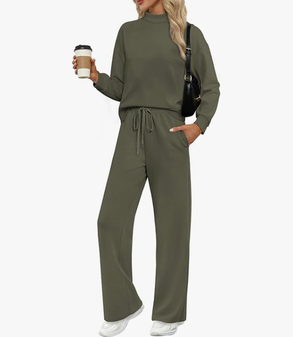Women's Long-sleeved Sweater And Wide-leg Pants Two-piece Suit - Image 9