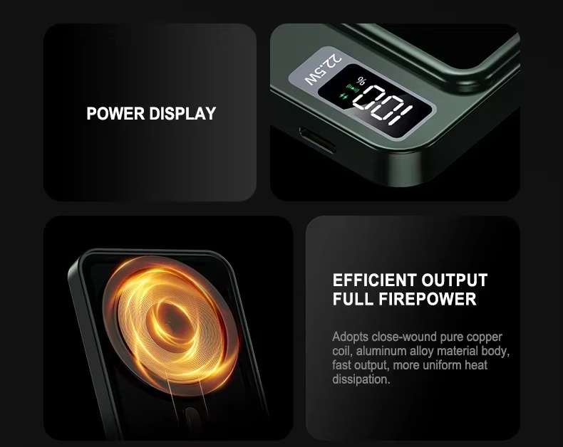 10thousand MAh Magnetische Kabellose Powerbank, Superschnelles Aufladen, Tragbare Externe Akku-Powerbank Fr - Image 9