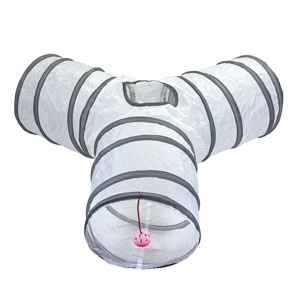White Cat Tunnel Rolling Dragon Pet Toy Supplies - Image 3