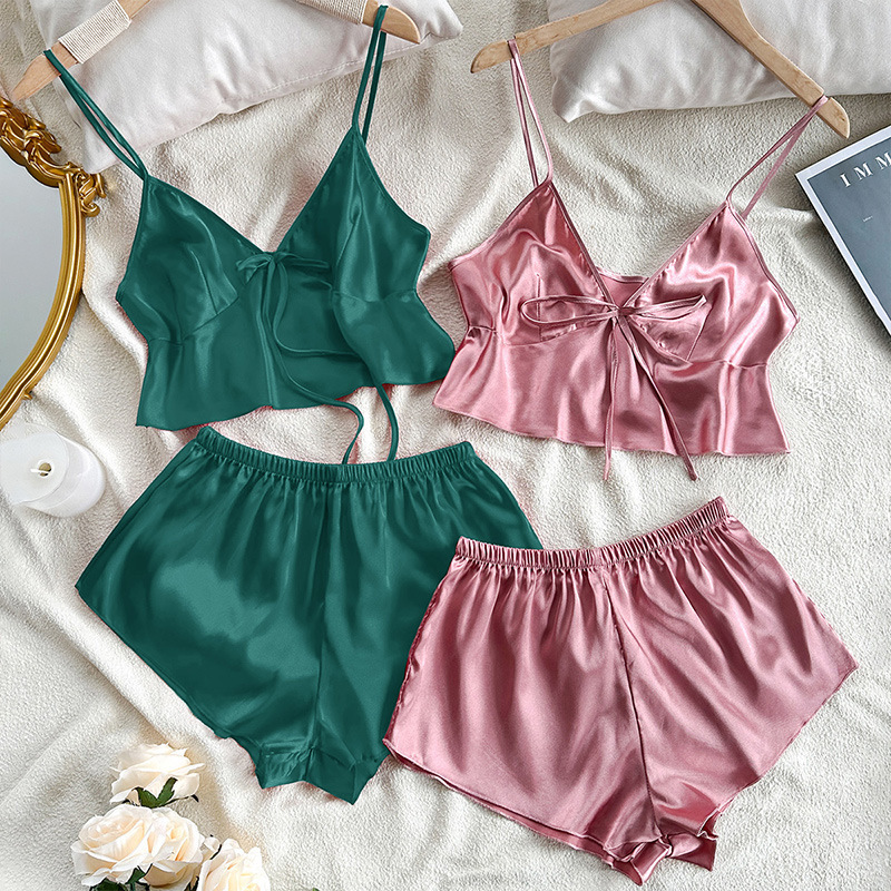 Fashionable And Sexy Backless Strap Dress And Shorts Twopiece Set - Image 2
