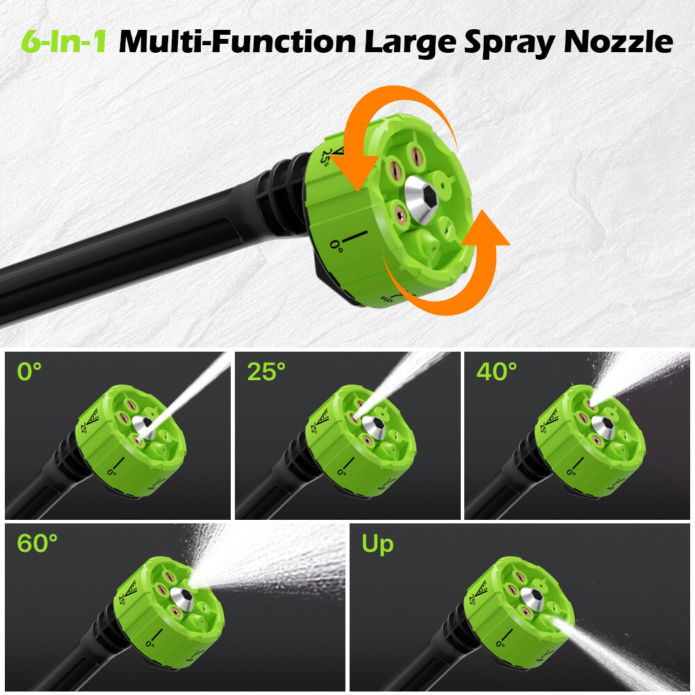 Cordless Car Pressure Washer Water High Power Jet Wash Cleaner Portable 2Battery - Image 2