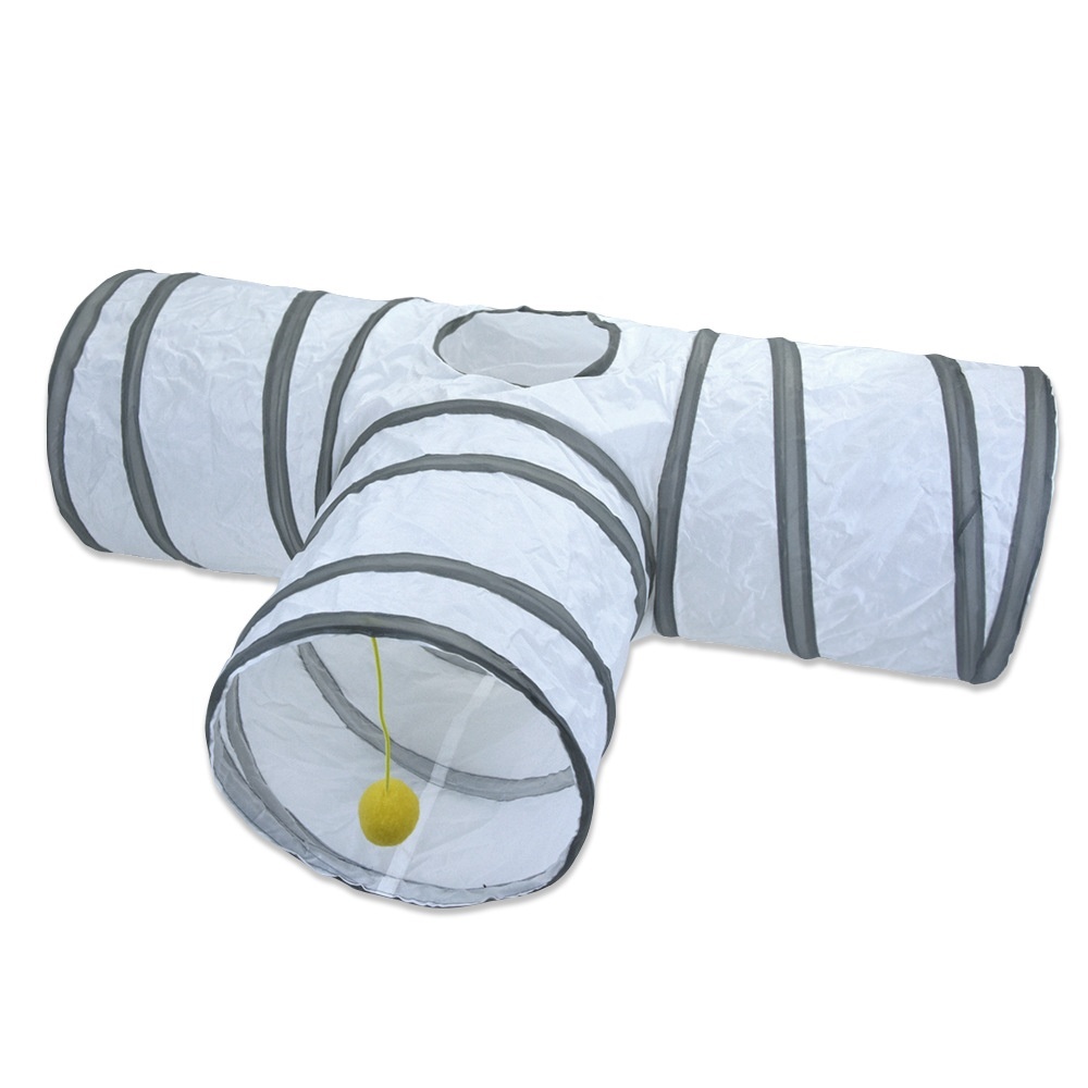 White Cat Tunnel Rolling Dragon Pet Toy Supplies - Image 9