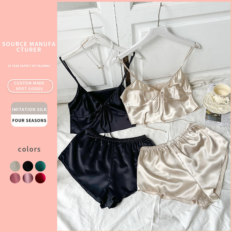Fashionable And Sexy Backless Strap Dress And Shorts Twopiece Set - Image 3