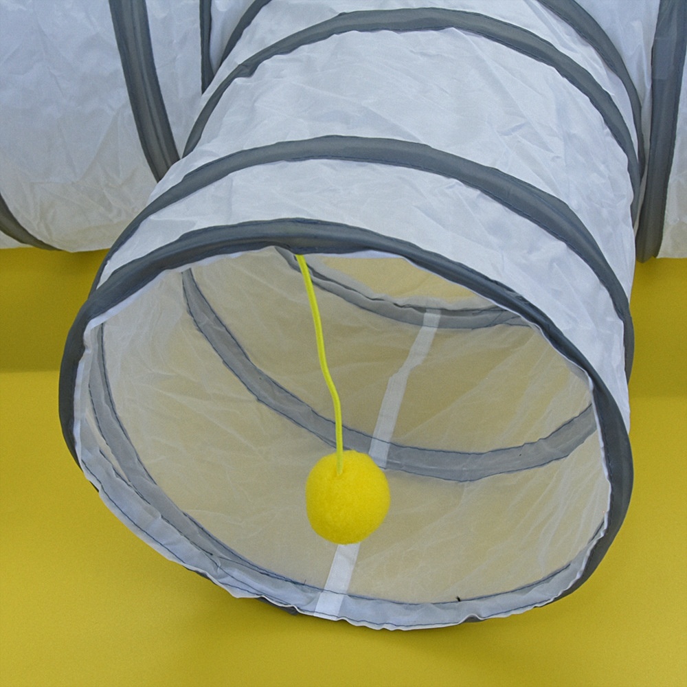 White Cat Tunnel Rolling Dragon Pet Toy Supplies - Image 6