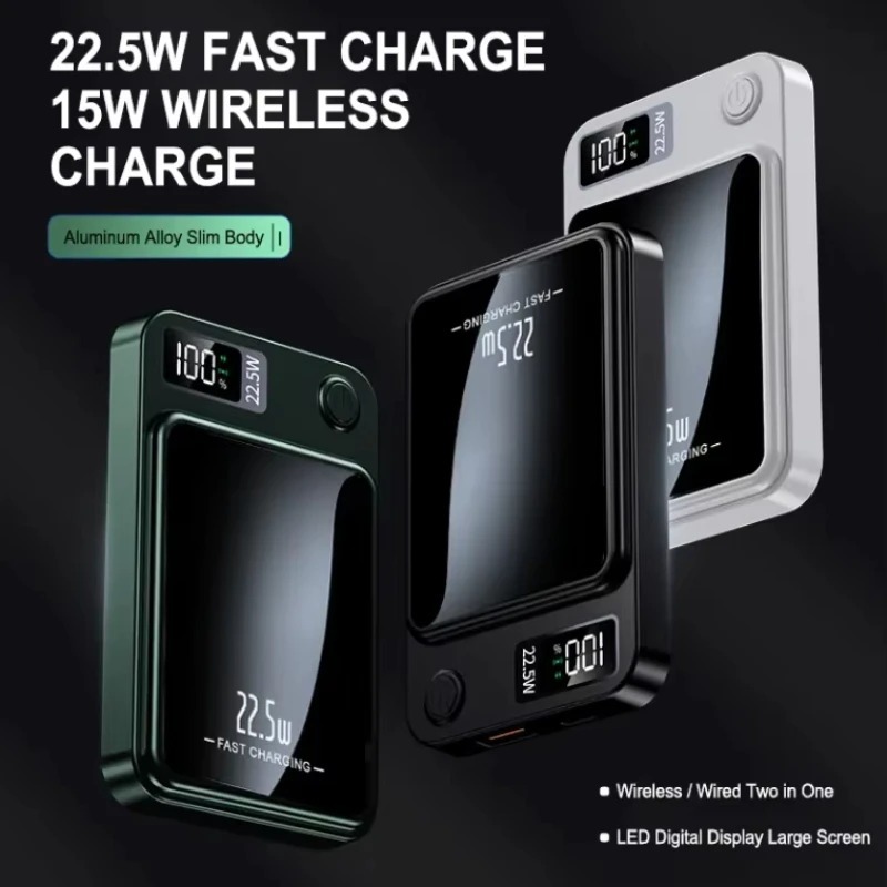 10thousand MAh Magnetische Kabellose Powerbank, Superschnelles Aufladen, Tragbare Externe Akku-Powerbank Fr - Image 2
